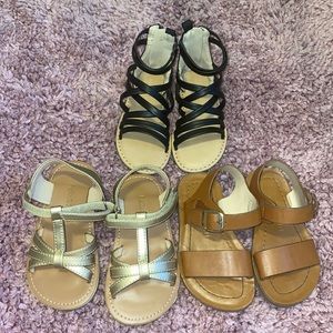 3 pairs of toddler sandals
